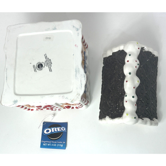 Vintage Oreo Gingerbread House 2001 Christmas Holiday Cookie Jar READ - Picture 7 of 7